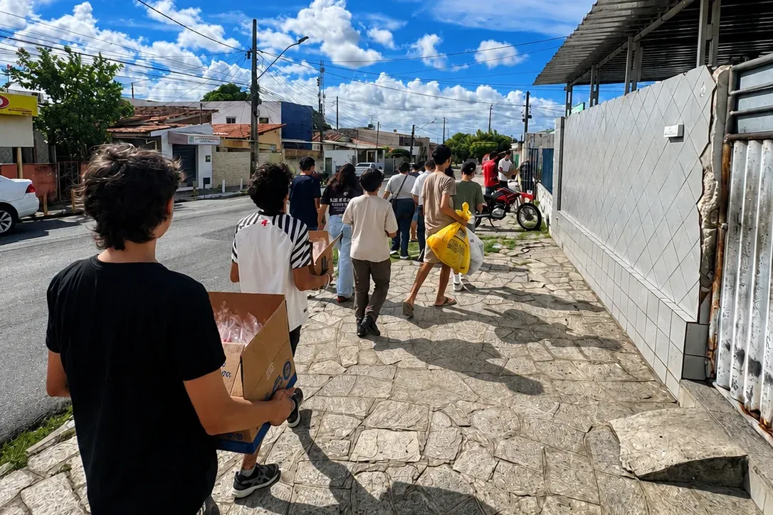 Projeto social planejado e executado por vocês.