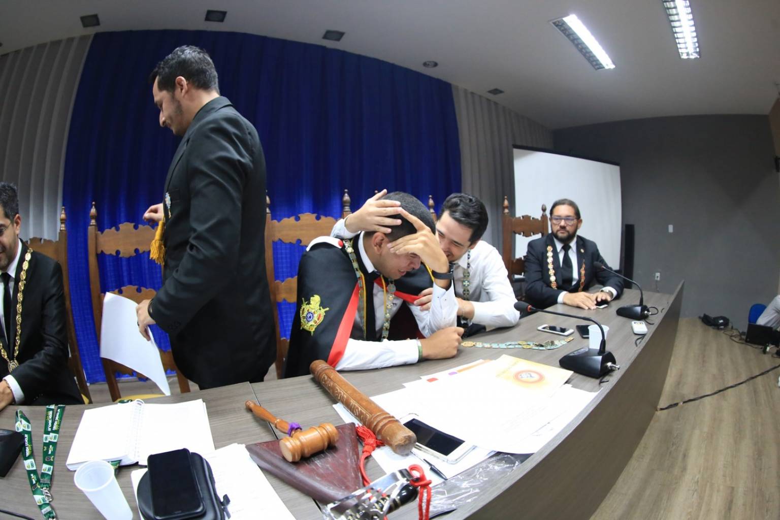 Elias Freitas - MCE/RR e Jorge Vaz MCN, após a Entrega do Livreto Chevalier