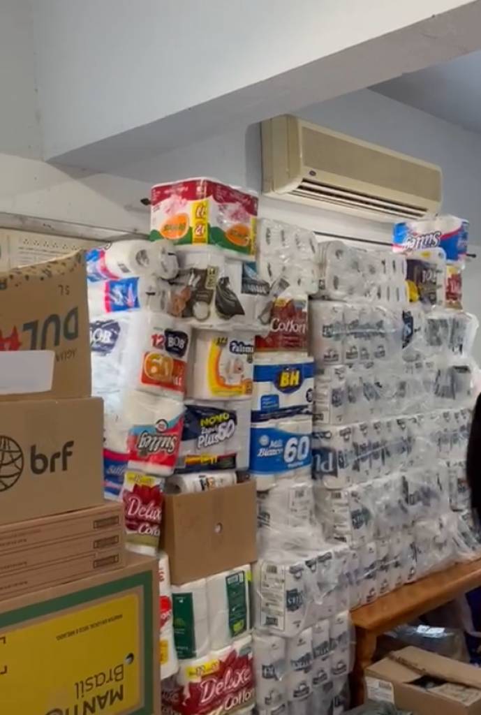 Materiais de Limpeza para serem distribuídos às vítimas das enchentes do Rio Grande Do Sul